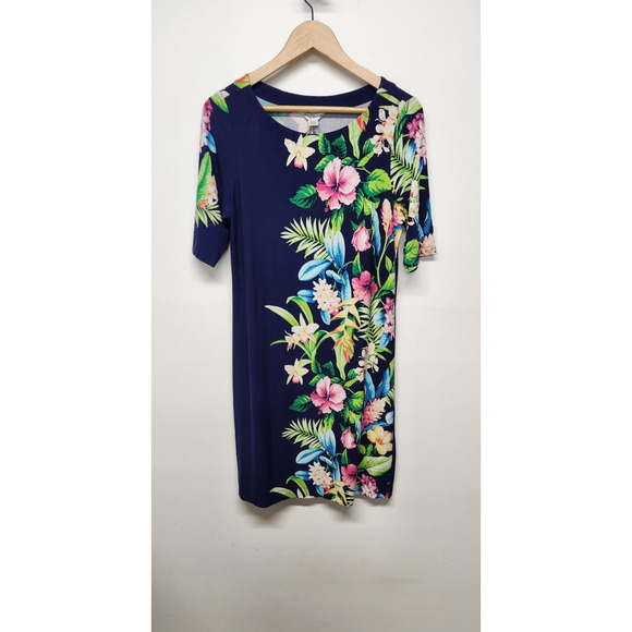 Tommy Bahama Dresses & Skirts - Tommy Bahama Women's Tropicalia Shift Dress, Size M, In Island Navy, Knee Length